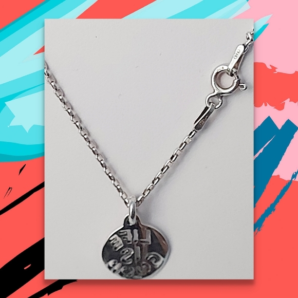 LIFE IS GOOD  Pendant Necklace,925 Sterling Silver - Picture 2 of 4